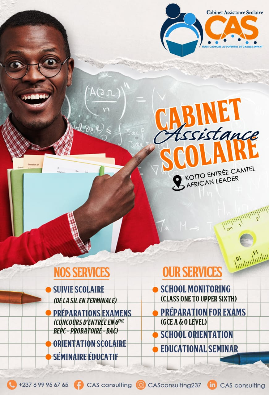 CAS Consulting, un cabinet d'assistance scolaire à Douala